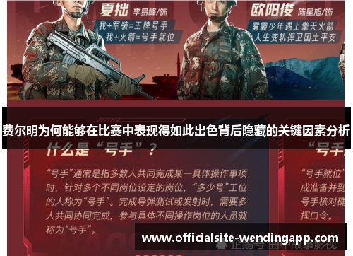 费尔明为何能够在比赛中表现得如此出色背后隐藏的关键因素分析 费尔明为何能够在比赛中表现得如此出色背后隐藏的关键因素分析
